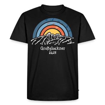 Parc national Grossglockner Hohe Tauern Alpinisme - T-shirt Premium bio Homme - noir - Devant - Nico (187cm)