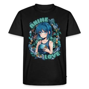 Animelove - T-shirt Premium bio Homme - noir - Devant - Nico (187cm)