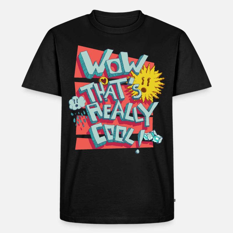 wow thats really cool - Männer Premium Bio T-Shirt - Schwarz