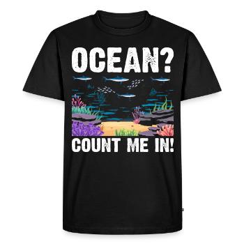 Zooologiste de l’océan Biologiste marin Biologie marine Biologie marine - T-shirt Premium bio Homme - noir - Devant - Nico (187cm)