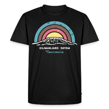 Kilimandjaro Kilimandscharo Tanzanie Trekking - T-shirt Premium bio Homme - noir - Devant - Nico (187cm)
