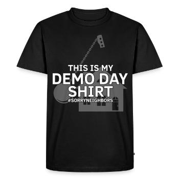 Démolition et rénovation de maisons - T-shirt Premium bio Homme - noir - Devant - Nico (187cm)