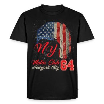 Motor club 64 Anniversary 1964 biker helmet - Men's Premium Organic T-Shirt - black - Front - Nico (187cm)
