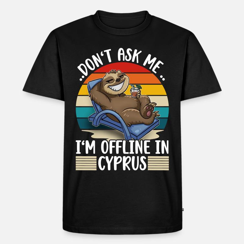 Zypern Urlaub - Männer Premium Bio T-Shirt - Schwarz