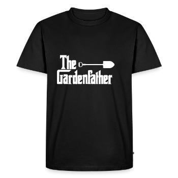 Travaux de jardinier et emplois - T-shirt Premium bio Homme - noir - Devant - Nico (187cm)