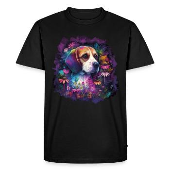 Beagle Beagle Motif Cadeau - T-shirt Premium bio Homme - noir - Devant - Nico (187cm)