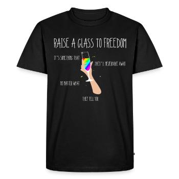 Gay Pride LGBT LGBTQ CSD Gay Bi - Men's Premium Organic T-Shirt - black - Front - Nico (187cm)
