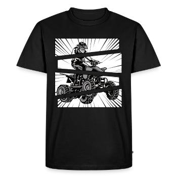 Motosport Quad Biker ATV Offroad Quad Bike Split - T-shirt Premium bio Homme - noir - Devant - Nico (187cm)