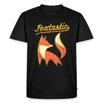 Foxtastic - Fantastic fox Funny foxes - Men's Premium Organic T-Shirt - black - Front - Nico (187cm)