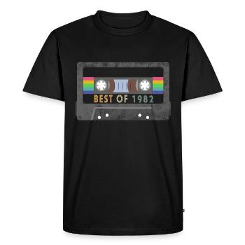 Le meilleur de 1982 - T-shirt Premium bio Homme - noir - Devant - Nico (187cm)