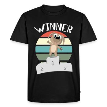 Vous êtes un gagnant - Première place - T-shirt Premium bio Homme - noir - Devant - Nico (187cm)