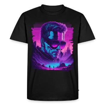 The Voyager - Men's Premium Organic T-Shirt - black - Front - Nico (187cm)