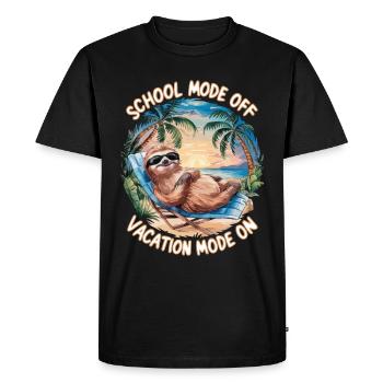 Dernier jour des vacances scolaires mode - T-shirt Premium bio Homme - noir - Devant - Nico (187cm)