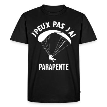 J'peux Pas j'ai Parapente T-shirt Parapentiste - T-shirt Premium bio Homme - noir - Devant - Nico (187cm)