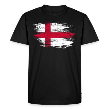 Drapeau anglais utilisé - T-shirt Premium bio Homme - noir - Devant - Nico (187cm)