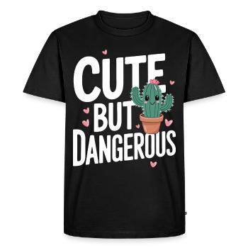 Cactus Cactus Plante du désert - T-shirt Premium bio Homme - noir - Devant - Nico (187cm)