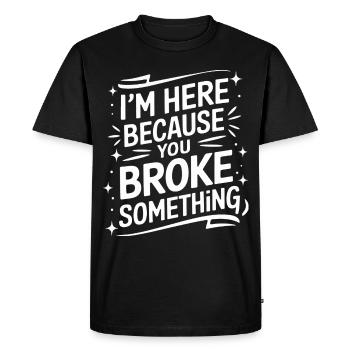 Technical Support Computer - Men's Premium Organic T-Shirt - black - Front - Nico (187cm)