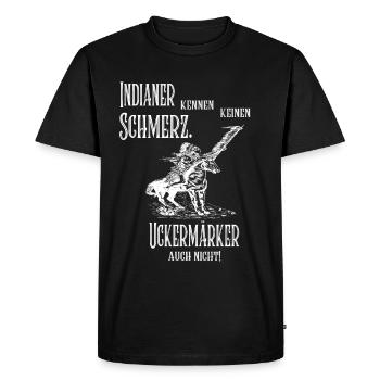 Cadeau T-Shirt Indien Uckermark - T-shirt Premium bio Homme - noir - Devant - Nico (187cm)