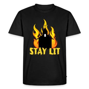 Un teeshirt unique pour personnes étonnantes " - T-shirt Premium bio Homme - noir - Devant - Nico (187cm)