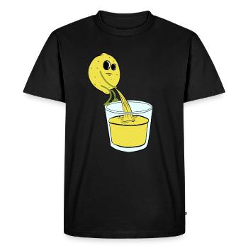 Lemonade Pees Lemonade Design simple et parfait - T-shirt Premium bio Homme - noir - Devant - Nico (187cm)