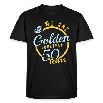 Nous Sommes D'or Ensemble 50 Ans T-shirt - T-shirt Premium bio Homme - noir - Devant - Nico (187cm)