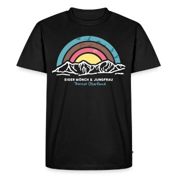 Eiger Mönch Jungfrau Berg Jungfraujoch Mountaineering - Men's Premium Organic T-Shirt - black - Front - Nico (187cm)
