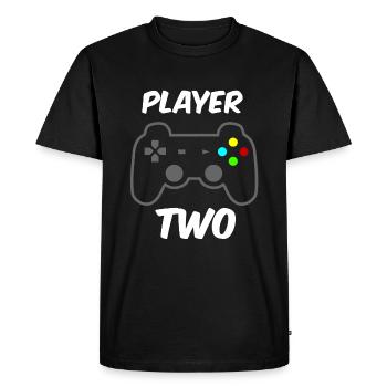 Player ONE - Player TWO Partnerlook - T-shirt Premium bio Homme - noir - Devant - Nico (187cm)