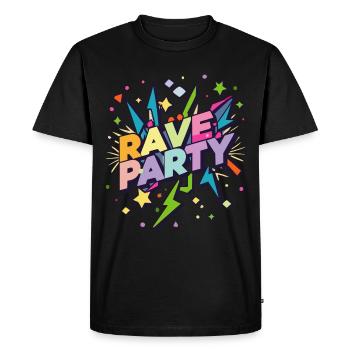 Rave Party Festival - T-shirt Premium bio Homme - noir - Devant - Nico (187cm)
