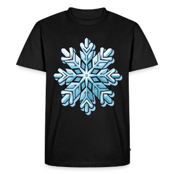 Snowflake - Men's Premium Organic T-Shirt - black - Front - Nico (187cm)
