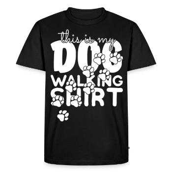 Chemise pour chien - T-shirt Premium bio Homme - noir - Devant - Nico (187cm)