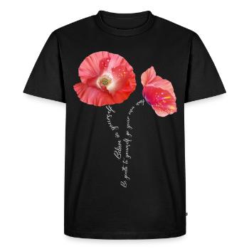 Coquelicots en été pour la fête des mères - T-shirt Premium bio Homme - noir - Devant - Nico (187cm)