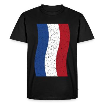 drapeau néerlandais vintage - T-shirt Premium bio Homme - noir - Devant - Nico (187cm)