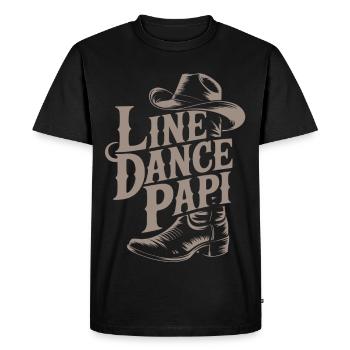 Cowboy Country Line Dance Grand-père - T-shirt Premium bio Homme - noir - Devant - Nico (187cm)