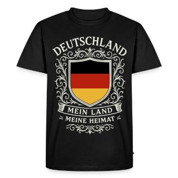 Germany - My Country - My Home - Men's Premium Organic T-Shirt - black - Front - Nico (187cm)