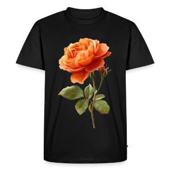 Orange Rose - Men's Premium Organic T-Shirt - black - Front - Nico (187cm)