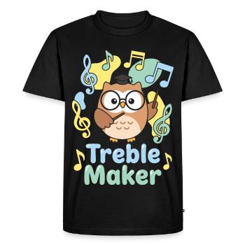 Créateur de Treble Musicien Professeur de musique Jeu de mots - T-shirt Premium bio Homme - noir - Devant - Nico (187cm)