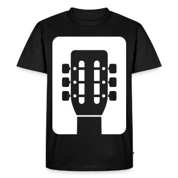 Guitar Emblem - Men's Premium Organic T-Shirt - black - Front - Nico (187cm)
