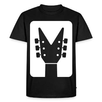 Tête de guitare Silhouette - T-shirt Premium bio Homme - noir - Devant - Nico (187cm)