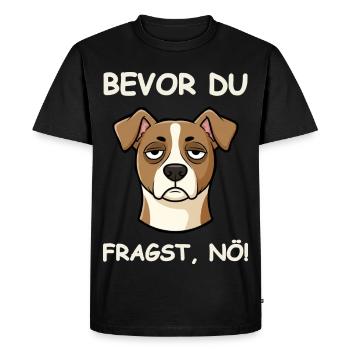 Juste non, le chien dit drôle - T-shirt Premium bio Homme - noir - Devant - Nico (187cm)