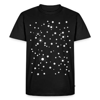 Étoiles spatiales du ciel étoilé - T-shirt Premium bio Homme - noir - Devant - Nico (187cm)
