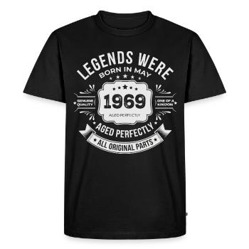 Mai 1969 cadeau 57 Anniversaire Mai 1969 - T-shirt Premium bio Homme - noir - Devant - Nico (187cm)