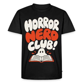Horror Nerd Club Ghost - Men's Premium Organic T-Shirt - black - Front - Nico (187cm)