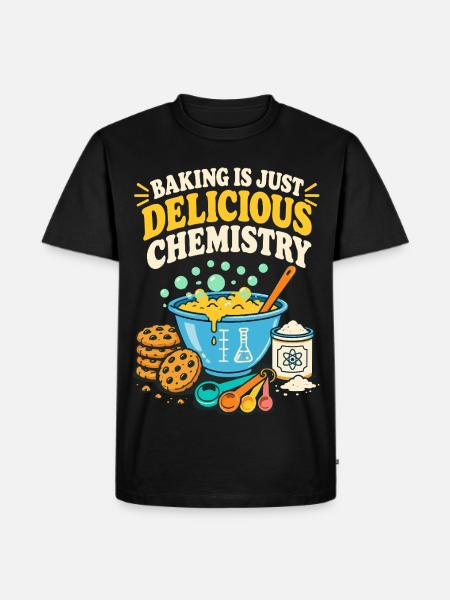 Baking Is Just Delicious Chemistry - Männer Premium Bio T-Shirt - Schwarz