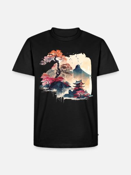 Japanese Art - Men's Premium Organic T-Shirt - black