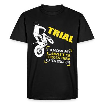 Trial - Trialsport - Moto Trial - Motorcycle Trial - Men's Premium Organic T-Shirt - black - Front - Nico (187cm)