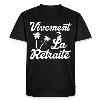 Long live retirement - - Men's Premium Organic T-Shirt - black - Front - Nico (187cm)