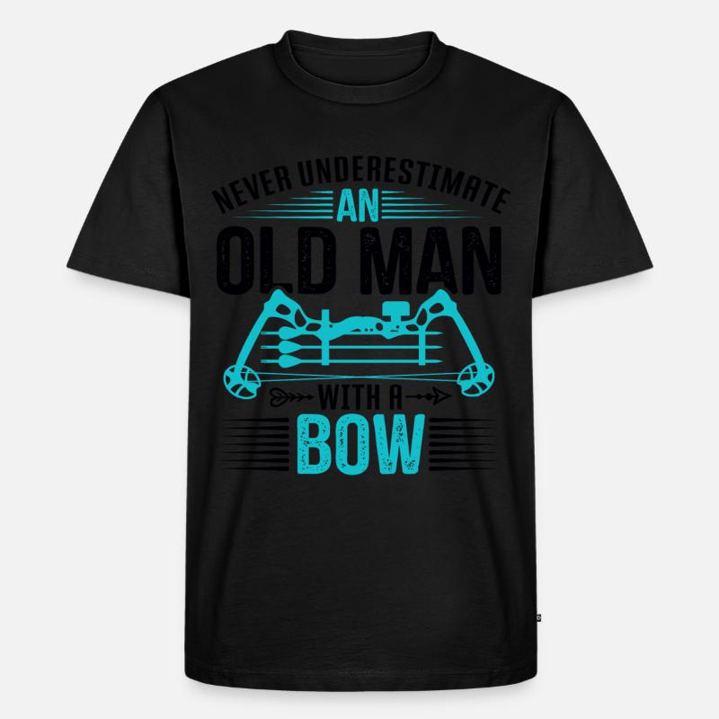 Bogenschießen Bogenschütze Alter Mann - Männer Premium Bio T-Shirt - undefined