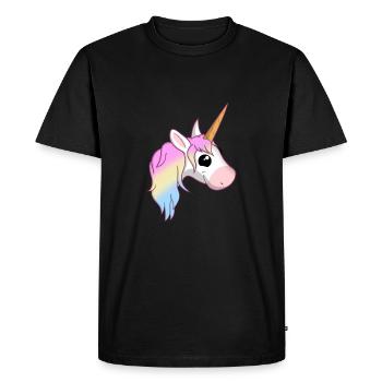 Licorne licornes licorne mignon - T-shirt Premium bio Homme - noir - Devant - Nico (187cm)