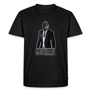Gorille singe singe costume gentleman animal - T-shirt Premium bio Homme - noir - Devant - Nico (187cm)
