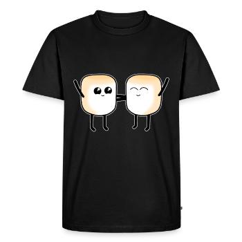 Guimauve Marshmallows Sweet Candy Enfants - T-shirt Premium bio Homme - noir - Devant - Nico (187cm)